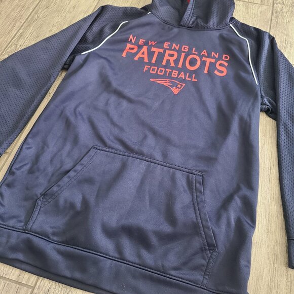 NFL Team Apparel Youth NE Patriots sweatshirt blue and red size XL 16/18 - Picture 4 of 9